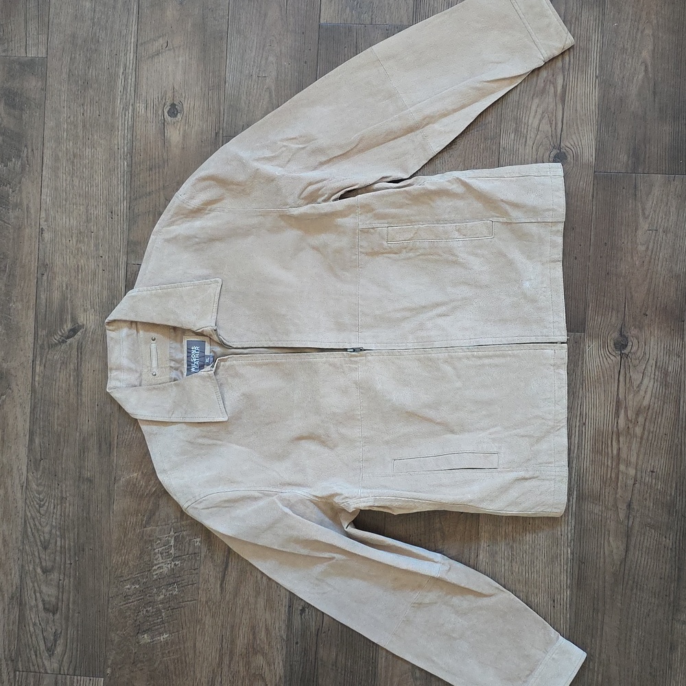 Wilsons Leather Tan Suede Jacket Full Zip